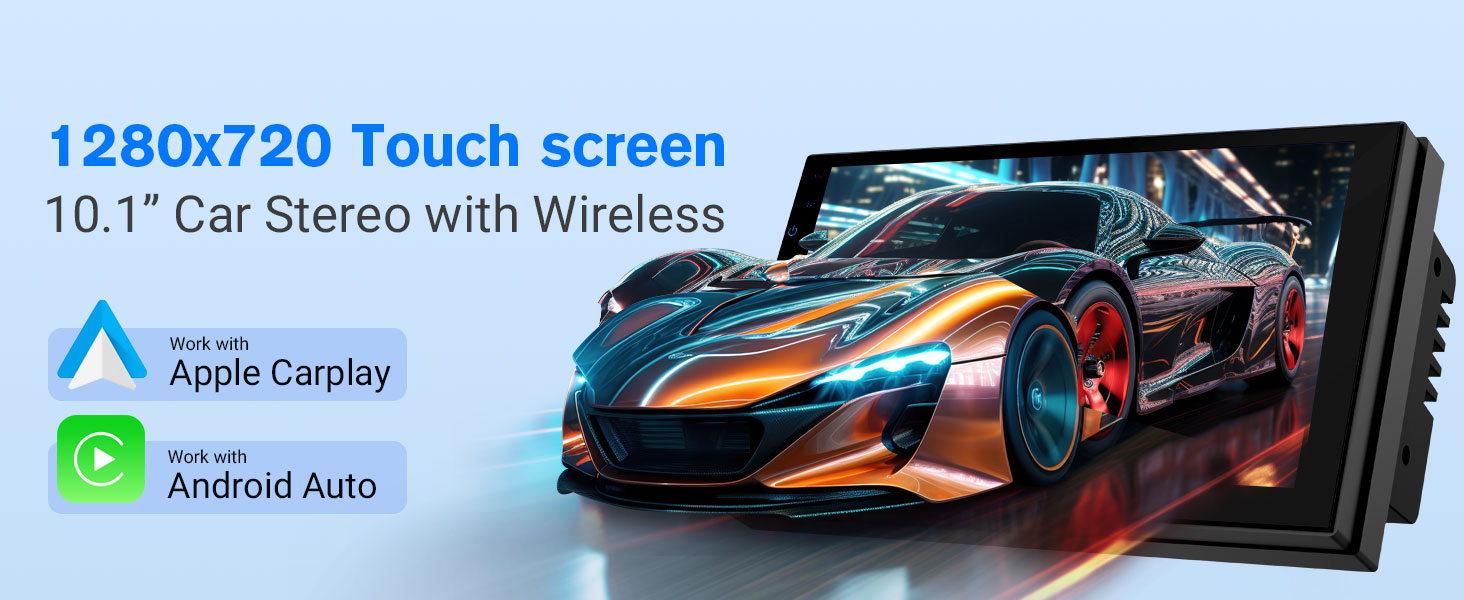 10&amp;#34; wireless double din car stereo