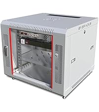 9U Wall Mount Server Rack Cabinet, 19” Locking Network Rack, 24” Deep, Glass Door, with Fan, PDU and...