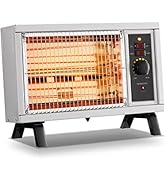 JASUN Radiant Heater Electric Space Heater Fast Heating with Adjustable Thermostat, Portable Indo...