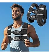 Weighted Vest with Two Adjustment Straps for Men Women, 8lbs/12lbs/16lbs/20lbs Weight Vest with R...