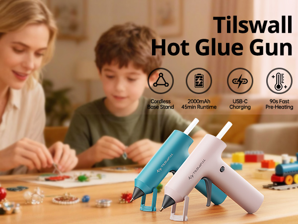 Tilswall Cordless Hot Glue Gun