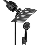 NearMoon Filtered Rain Shower Head, High Pressure 8?Square, and 5 settings Handheld Shower Filter...
