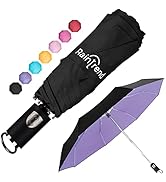 NEW Small Travel Compact Automatic Open and Close Umbrella for Backpack and Car with Teflon Coati...