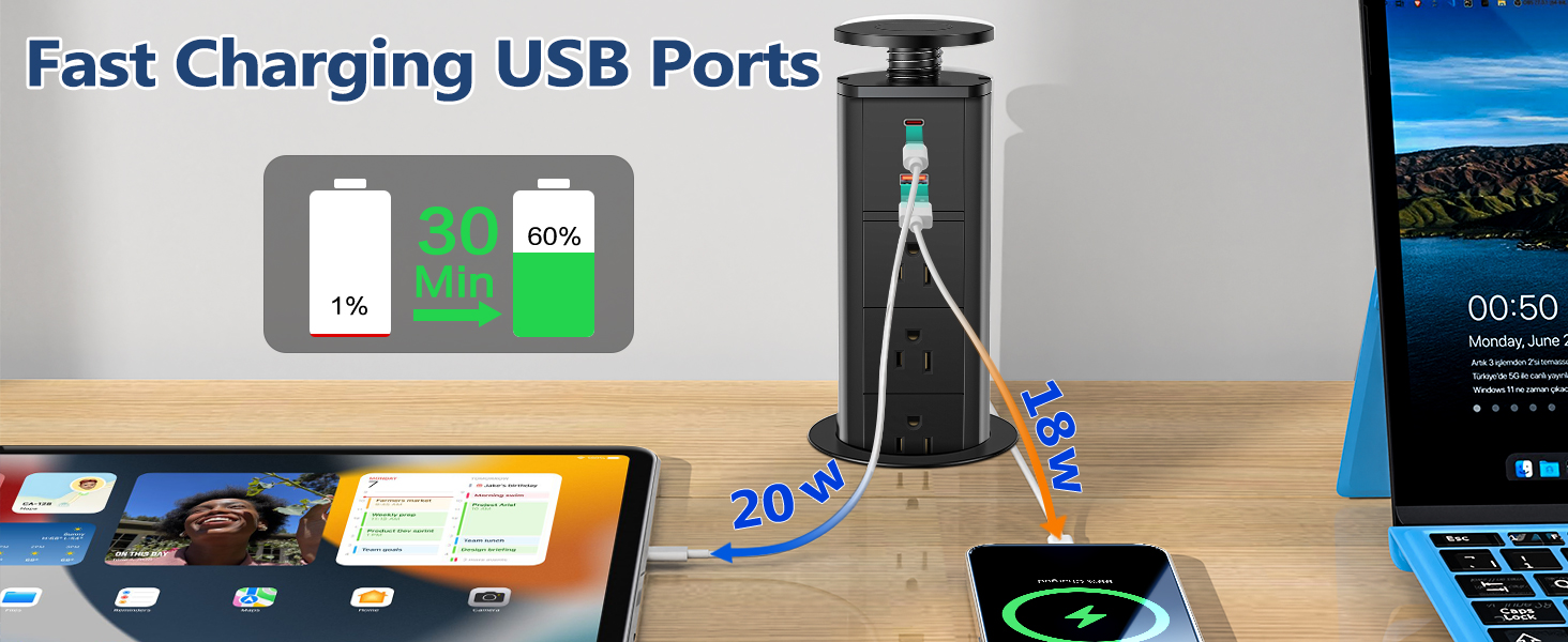 pop up outlet for desk