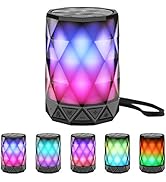 LFS LED Portable Bluetooth Speakers with Lights, Night Light Waterproof,Speakers Color Change Blu...