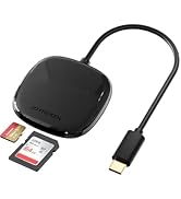 USB C SD Card Reader, 2-in-1 Micro SD Memory Card Reader for TF SD Micro SD SDXC SDHC,5.9inch USB...
