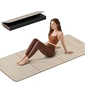 Foldable Yoga Mat 75"x31.5"x0.24" - Extra Large Lightweight TPE Exercise Mat, Double Non-Slip for...