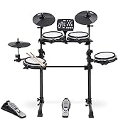 LyxJam 7-Piece Electronic Drum Kit, Professional Drum Set with Real Mesh Fabric, 209 Preloaded So...