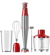 Immersion Blender Handheld Corded Hand Blenders Set 1100W, Trigger Variable Speed 5 in 1 Stick Em...