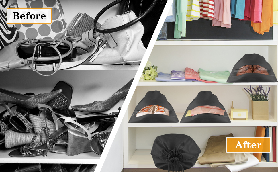 shoe bags for travel black