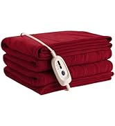 ONDAN Electric Heated Blanket 72" x 84" Full Size Cozy Polar Fleece Heated Blanket, 4 Heating Lev...