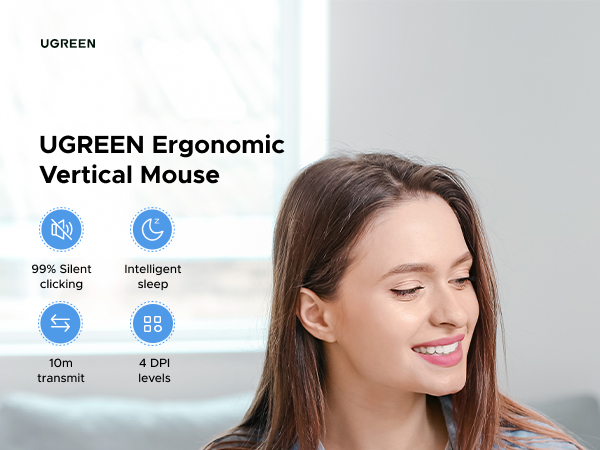 UGREEN Vertical Wireless Computer Mouse