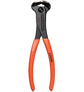 KSEIBI 141155 End Cutting Pliers 8 Inch Grip Handle Black Finish Chrome Vanadium Steel Carpenter ...