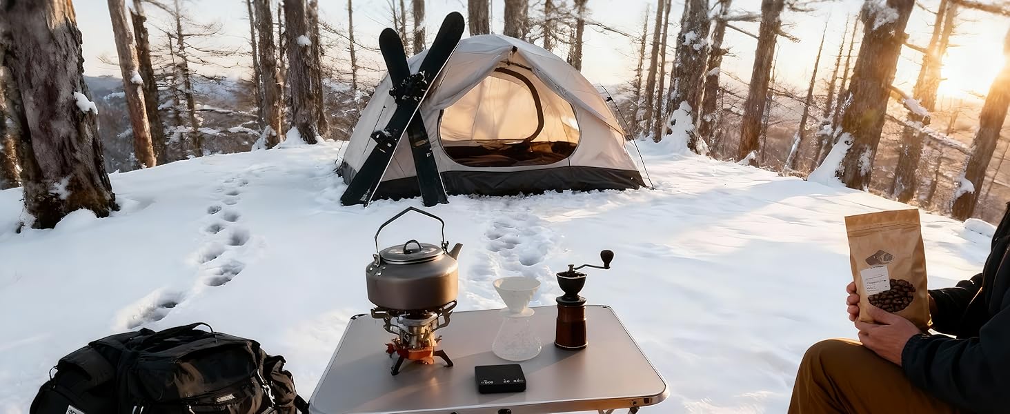 Use this coffee scale to brew coffee in the wild.