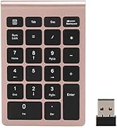 ASHATA Numeric Keypad,22 Keys Numeric Keypad USB 2.4G Wireless Mini Ergonomic Keyboard with Recei...
