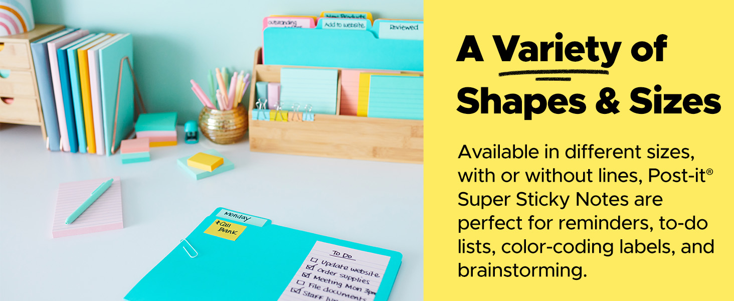 a variety of shapes &amp; sizes