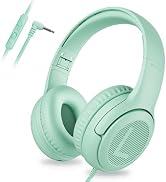 awatrue Kids Headphones for School Travel, 85/94dB Safe Volume Limit, 3.5mm Jack, HD Mic, Portabl...