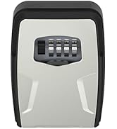 Key Lock Box Wall Mounted, 5 Keys Capacity, Key Safe Security Storage Lock Box for Indoor, Outdoo...