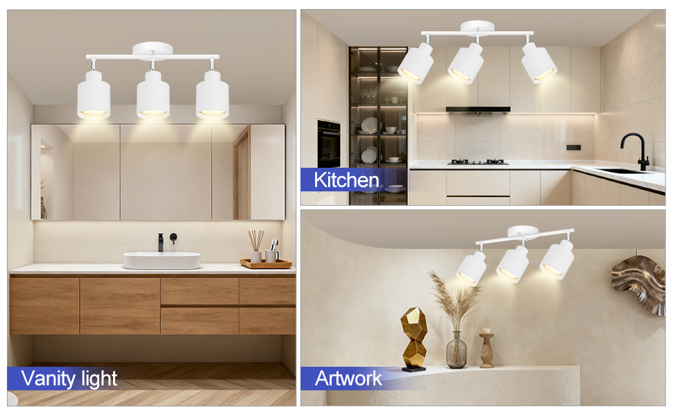 led 2 way track light kit white ceiling light wall light spotlight
