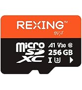 RexingUSA 256GB microSDXC UHS-3 4K Full HD Video High Speed Transfer Monitoring SD Card with Adap...