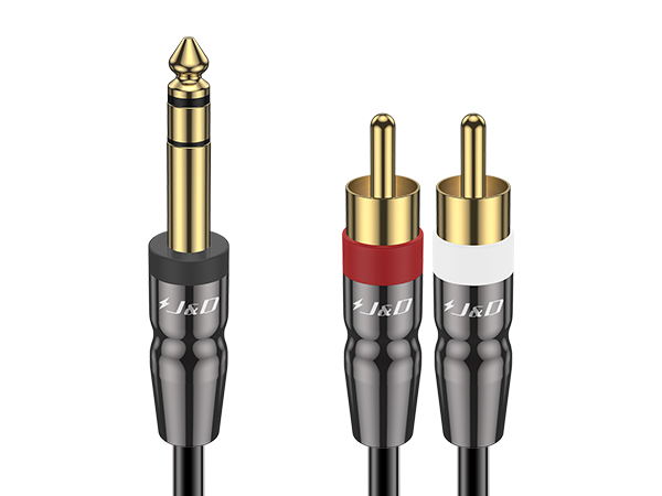6.35mm TRS to Dual RCA Audio Cable