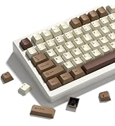 dagaladoo Double Shot PBT keycaps Coffee, Cherry Profile Keyboard Keycaps | Retro key caps,Custom...