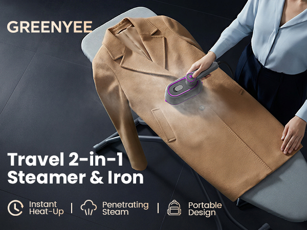 travel 2-in-1 steamer iron