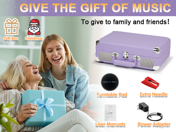 record player purple