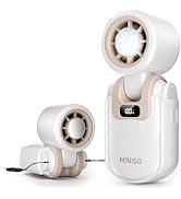MINISO Mini Fan Handheld, 2400 mAh Rechargeable, 3 in 1 USB Small Portable Turbo Fan, 5-Speed, Fo...