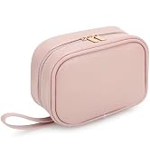 E-Tree Makeup Bag, Travel Leather Make up Case Organizer, Cosmetic Pouch for Girls Women, Small T...
