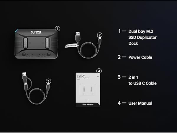 Universal M.2 SSD Reader Supporting Both NVMe PCIe M-Key and SATA B+M Key Protocols for All Sizes.