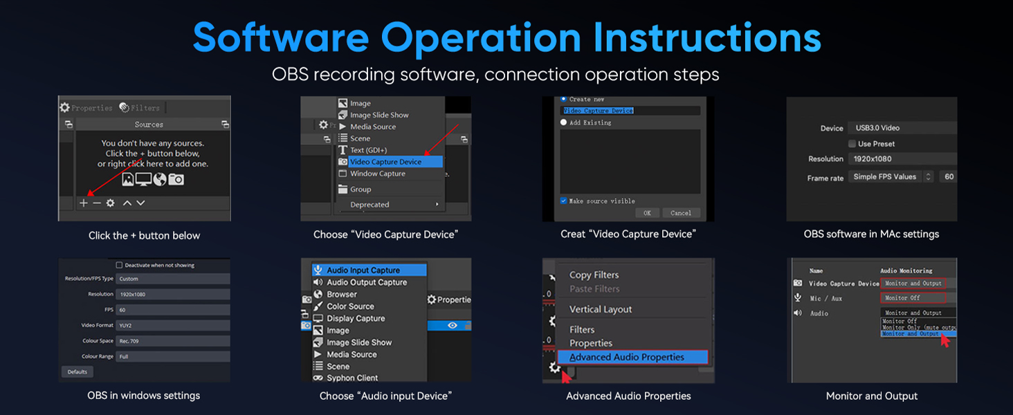 4K 60fps Audio Video HDMI Game Capture