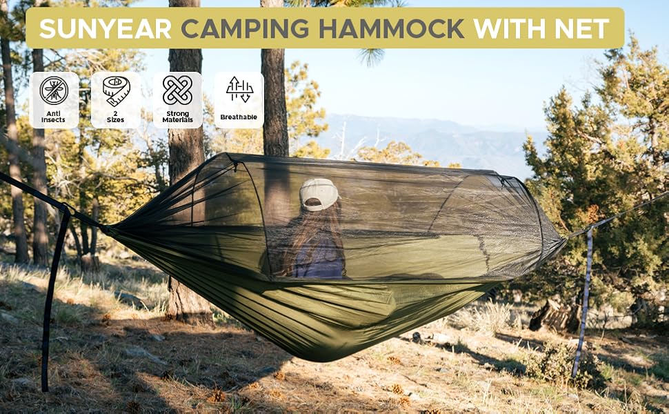 camping hammock with mosquito net