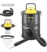 TROURAY Ash Vacuum Cleaner,2.6 Gallon Heat-Resistant Lightweight Canister Vac Cleaners with 800W ...
