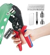 Amliber 1/2" Grommet Tool Kit, Heavy Duty Hole Punch with 300 Pairs 12mm Grommet Kit, Interchange...