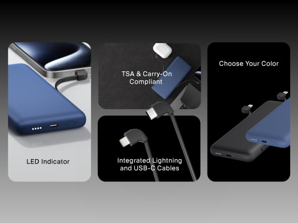 Image of power block with usb c cables with text reading convenient pass through charging.
