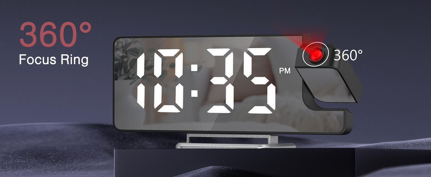 Projection Alarm Clock for Bedroom
