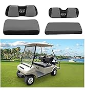 10L0L Golf Cart Front + Rear Seat Cover Set for EZGO TXT RXV &amp; Club Car DS 4 Passenger Models Ben...