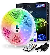 32.8ft Led Strip Lights, MYPLUS RGB LED Light Strip with Remote and Safety Power for Room,Kitchen...