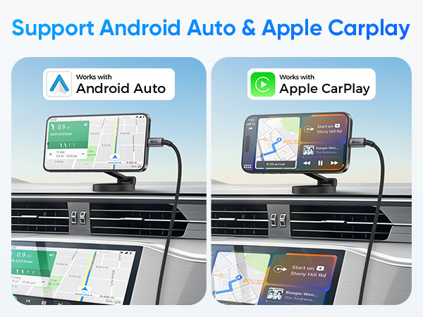CarPlay &amp;amp; Android Auto USB-C Cable, Fast Charging for Car Use