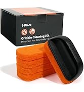 6-Piece Griddle Cleaning Kit for Blackstone, Grill Cleaner Scouring Pads - 5 Scrubber Pads and 1 ...