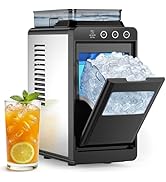 COWSAR Ice Maker Countertop, Portable Ice Machine with External Water Tank, 8 Cubes in 6 Mins, 26...