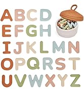 JoyCat Silicone Alphabet Magnetic Letters, 26 Uppercase ABC Fridge Magnets for Toddlers &amp; Kids, B...