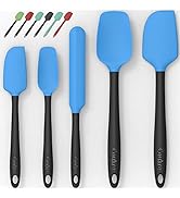 Silicone Spatula Set of 5,High Temperature Resistant, Food Grade Silicone, Dishwasher Safe, for B...