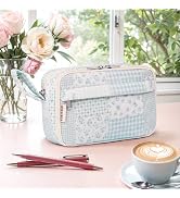 WOBAGMEN Quilted Pencil Pouch for Girls Women, Large Pencil Case Pouch with Compartments Cute Aes...