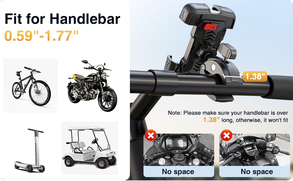 Bike phone holder motrcycle phone holder cell phone mount for bike handlebar