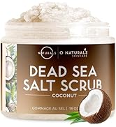 O Naturals Exfoliating Coconut Oil Dead Sea Salt Deep-Cleansing Face &amp; Body Scrub. Anti-Cellulite...