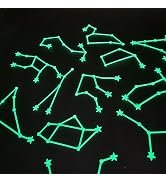 12 Constellation Wall Stickers Murals Luminous Twelve Zodiac Stickers Glow in The Dark Wall Decal...