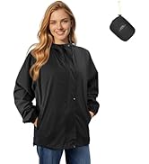 LAMA Women's Rain Jacket Lightweight Waterproof, Windbreaker Jacket with Hood Sun Protection, Pac...