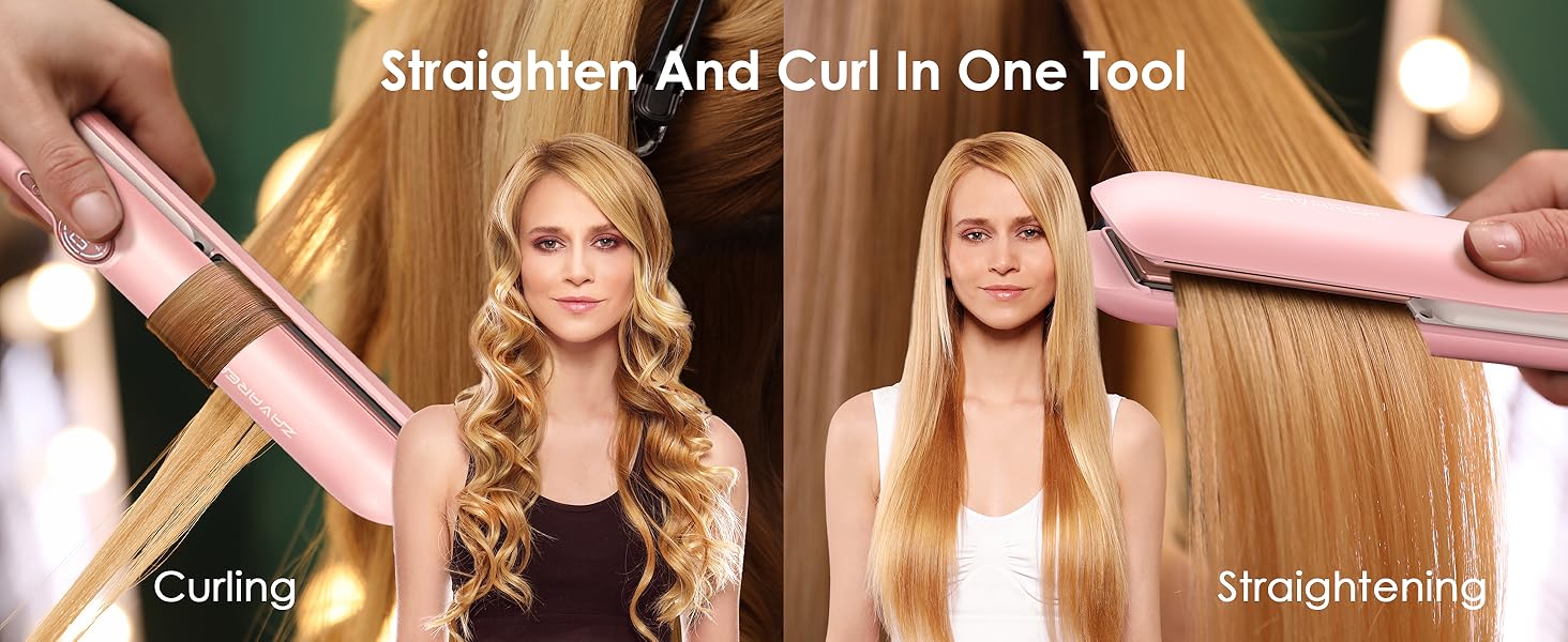 hair straightener and curler 2 in 1